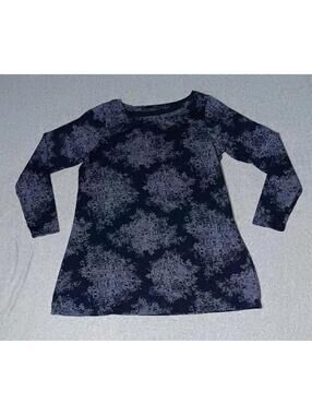 J.Jill Pure Jill Long Sleeve Navy Soft Pima Cotton Tunic Women's Size Petite S